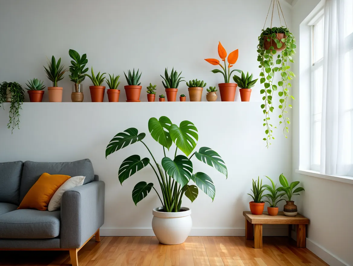 interior plant styling example showing plants in a room setting